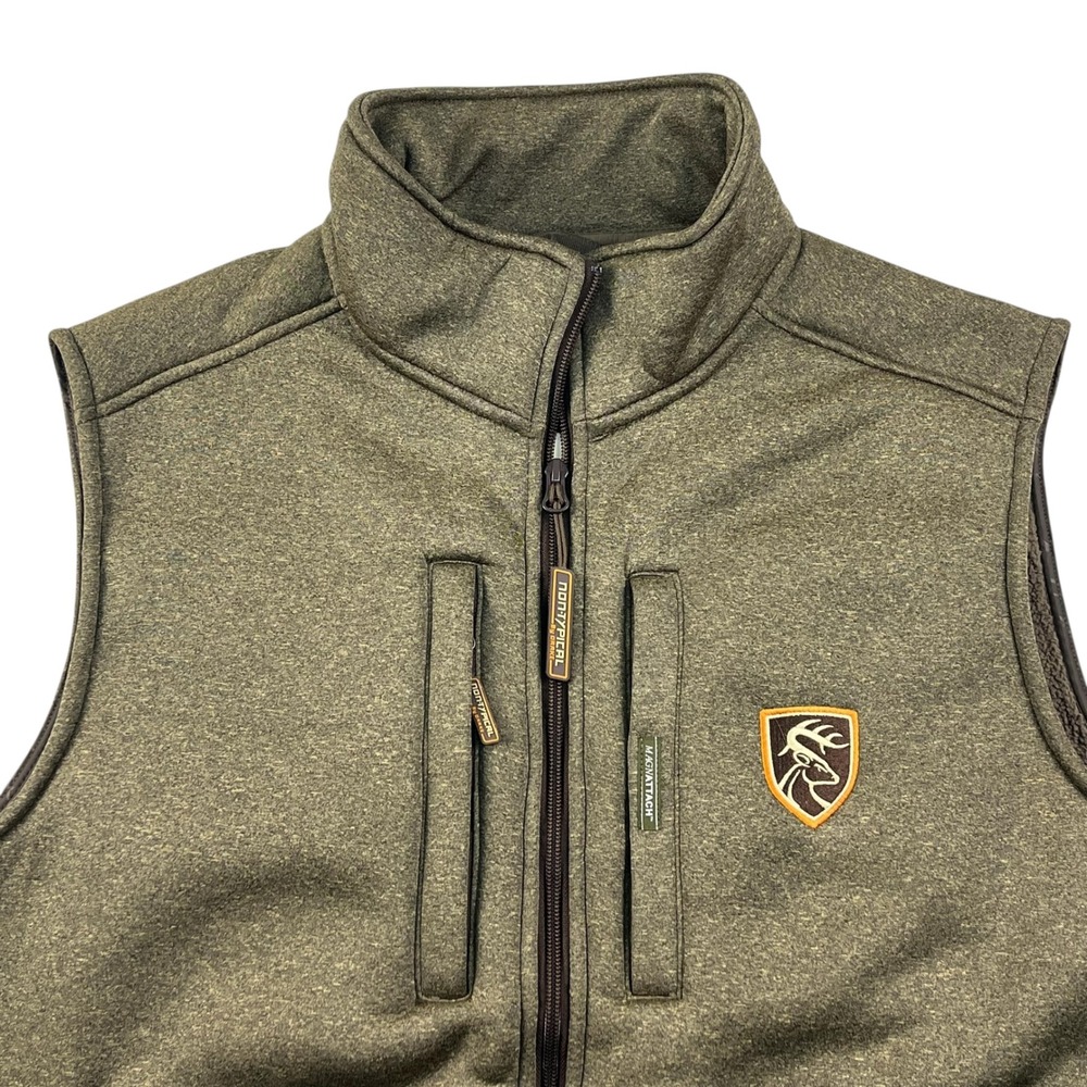Nontypical Drake Fleece Vest Mens Medium Olive Full Zip Sherpa Lined Outerwear - Picture 3 of 9